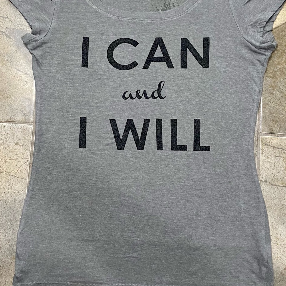 Gray motivational T-Shirt
